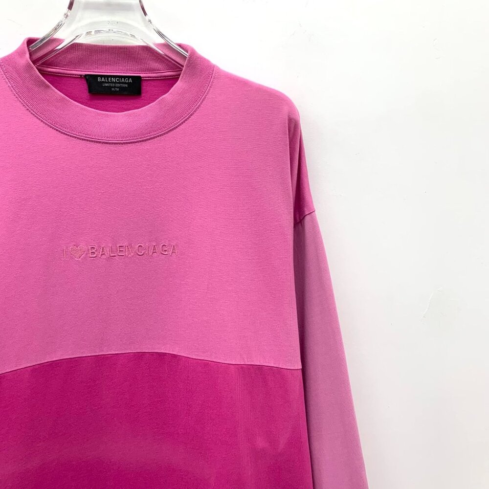 Balenciaga Color-Block Logo Embroidered Crew Neck Short Sleeve T-Shirt XS Size 9 - Picture 3 of 7